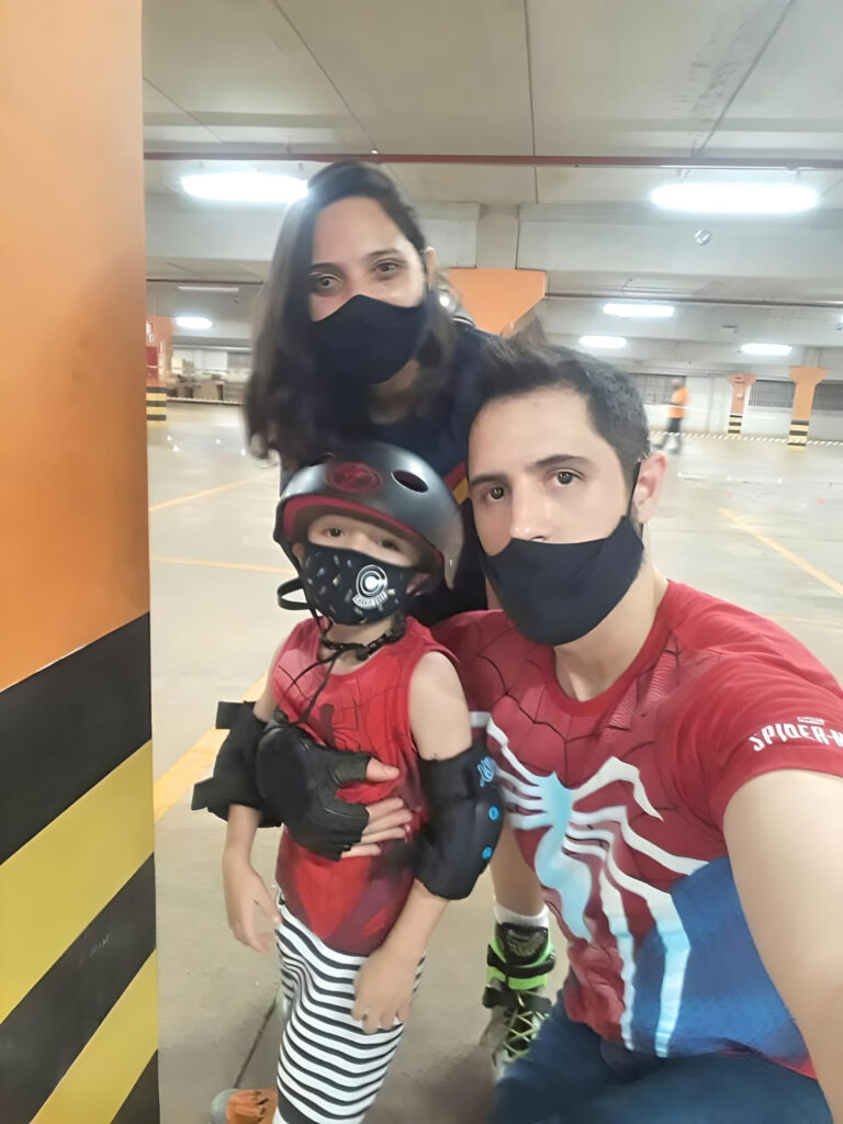 Família de patins após mudança Brasília Maringá